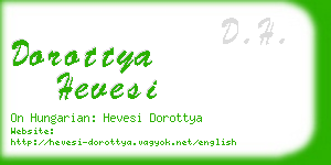dorottya hevesi business card